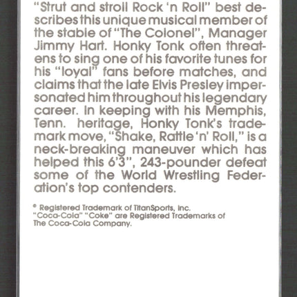 1987 Circle K WWF Supermatch Cards The Honky Tonk Man #8 Scratch-off Game Card