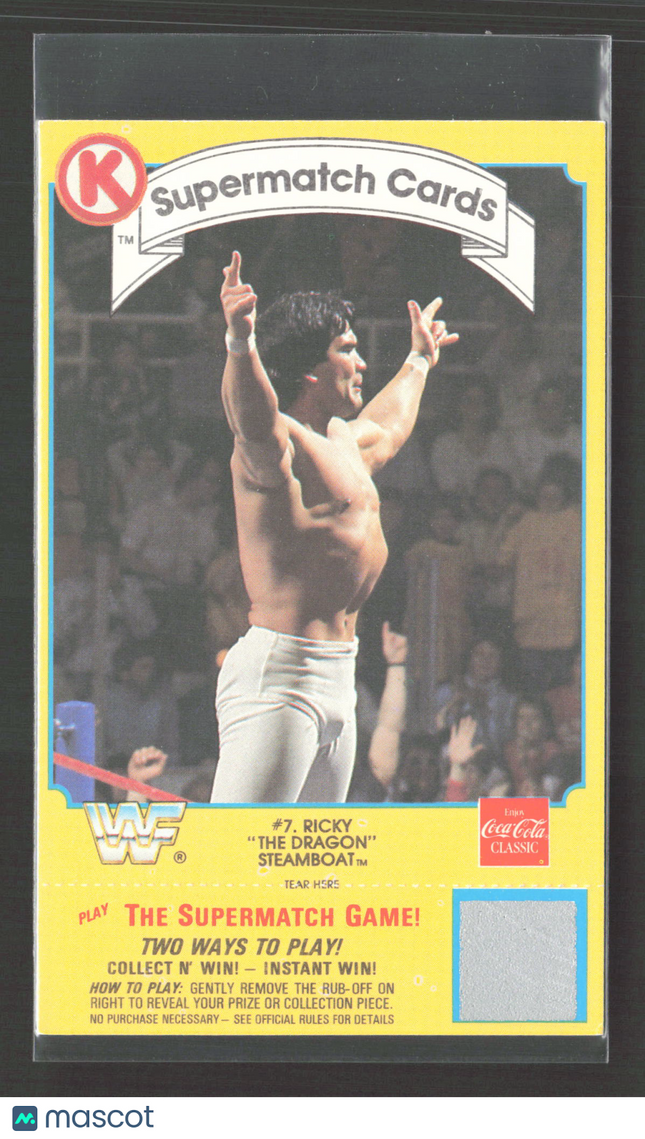 1987 Circle K WWF Supermatch Cards Ricky Steamboat #7