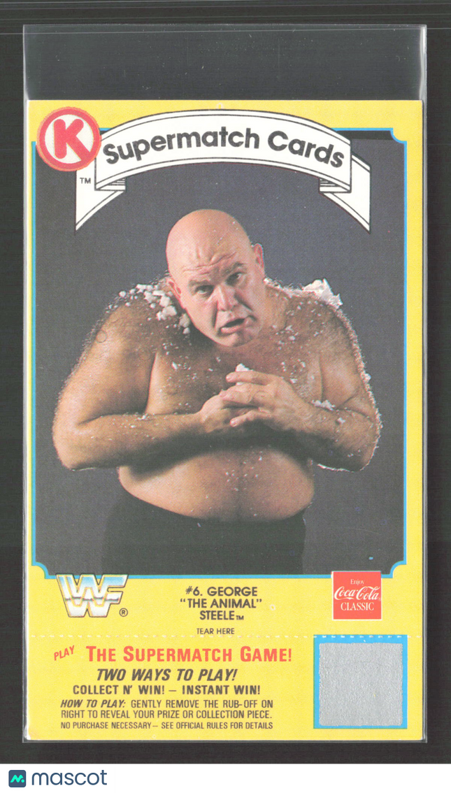 1987 Circle K WWF Supermatch Cards George "The Animal" Steele #6