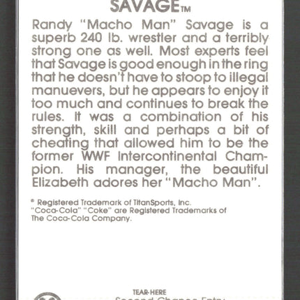 1987 Circle K WWF Supermatch Cards Randy Savage #4