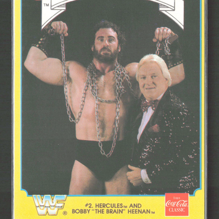 1987 Circle K WWF Supermatch Cards Bobby "The Brain" Heenan Hercules #2