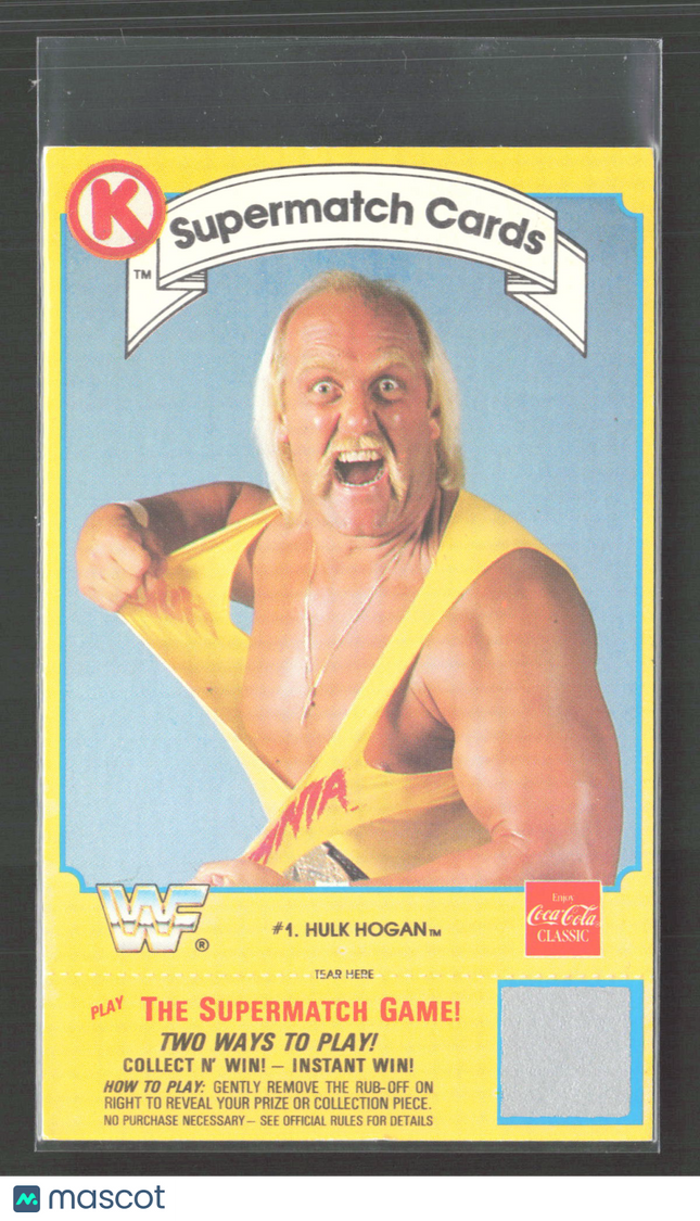 1987 Circle K WWF Supermatch Cards Hulk Hogan #1