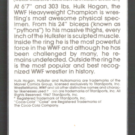 1987 Circle K WWF Supermatch Cards Hulk Hogan #1