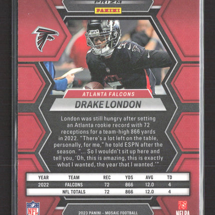 2023 Panini Mosaic Drake London #8 Orange Honeycomb