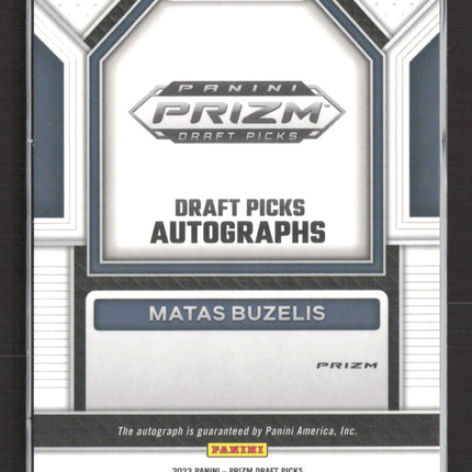 2023 Panini Prizm Draft Picks Matas Buzelis #DPA-MBZ Green Draft Picks Auto