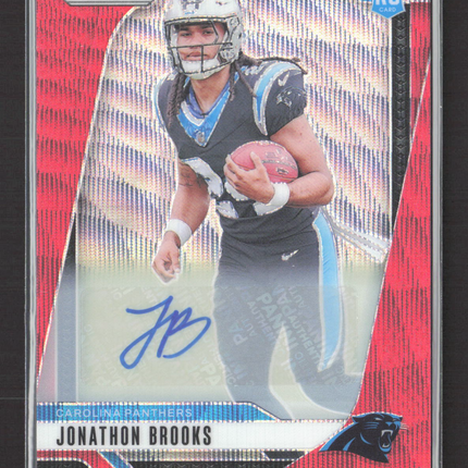 2024 Panini Prizm Football Jonathon Brooks #357 Red 094/149 RC Auto