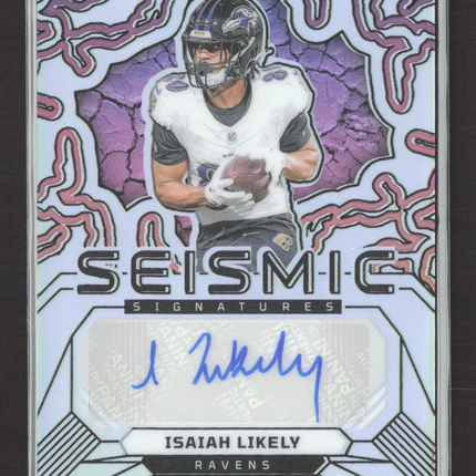 2025 Panini Obsidian Seismic Signatures Isaiah Likely #SS-ILY 98/99 Auto