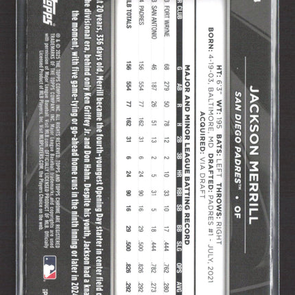 2024 Topps Chrome Black Jackson Merrill #14