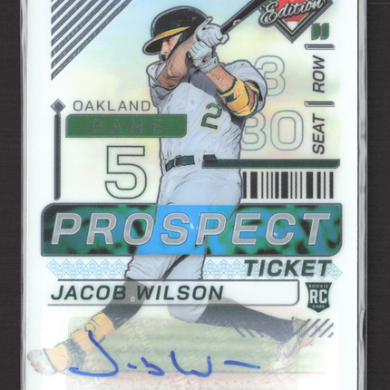2024 Panini Prospect Edition Jacob Wilson #166 Ticket RC Auto