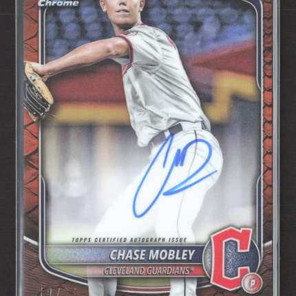 2025 Bowman Chrome Chase Mobley #CPA-CMY Orange Reptilian Refractor Auto /25