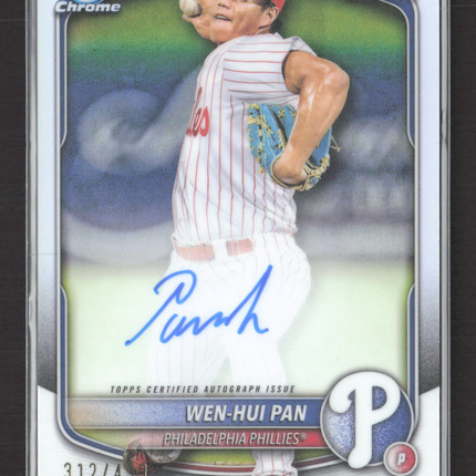 2025 Bowman Chrome Wen-Hui Pan #CPA-WP Refractor 1st Bowman 312/499 Auto