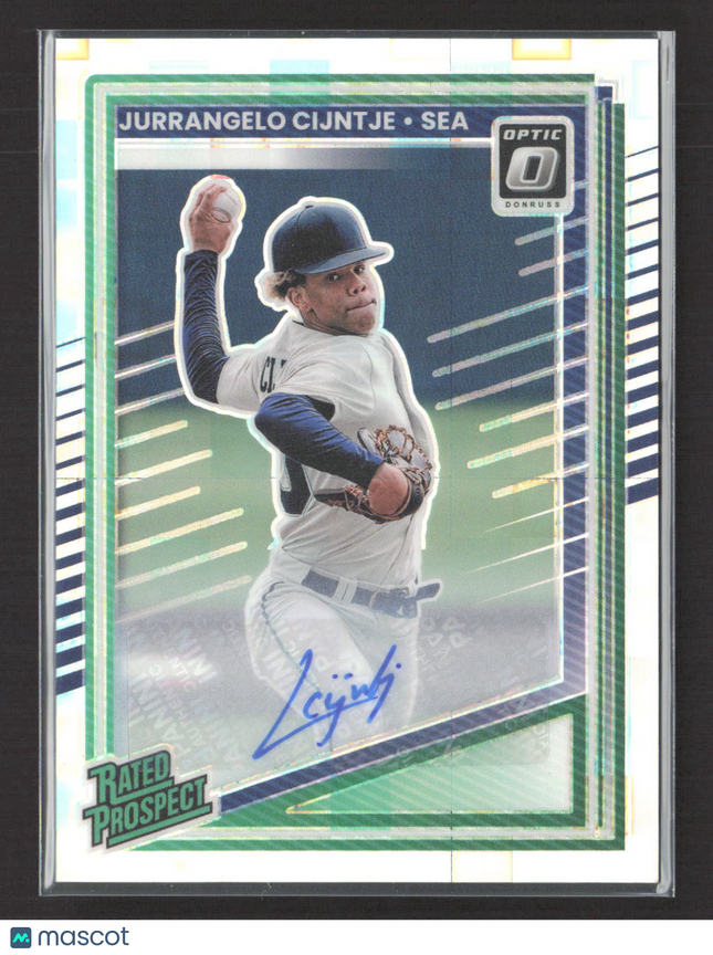 2025 Donruss Optic Prizm Jurrangelo Cijntje #132 Rated Prospect 10/25 Auto