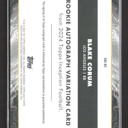 2024 Topps Inception Blake Corum #RAV-BC Auto