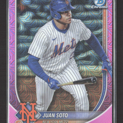 2025 Bowman Chrome Juan Soto #22 Pink Mojo Refractor 007/199