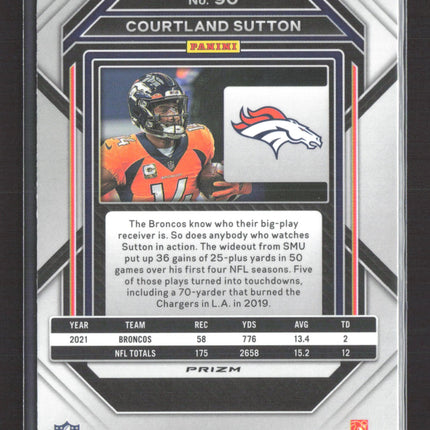 2023 Panini Prizm Courtland Sutton #90 Snakeskin