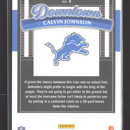 2025 Panini Donruss Football Downtown Calvin Johnson #4
