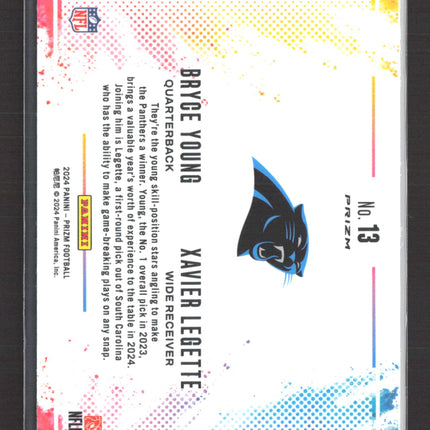 2024 Panini Prizm Bryce Young Xavier Legette #13 RC Color Blast