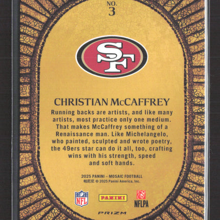 2025 Panini Mosaic Prizm Micro Mosaic Christian McCaffrey #3
