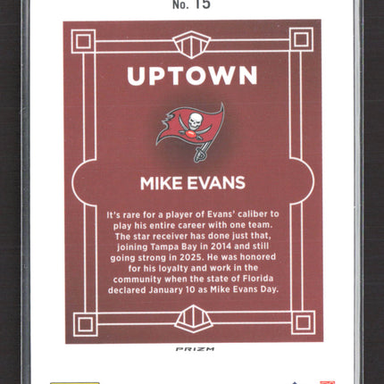 2025 Panini Donruss Optic Prizm Uptown Mike Evans #15