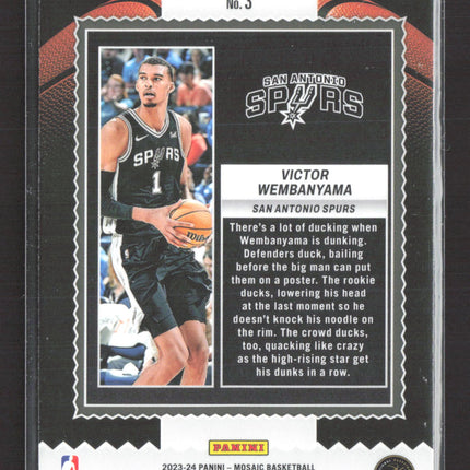 2023 Panini Mosaic Jam Masters Victor Wembanyama #3 RC