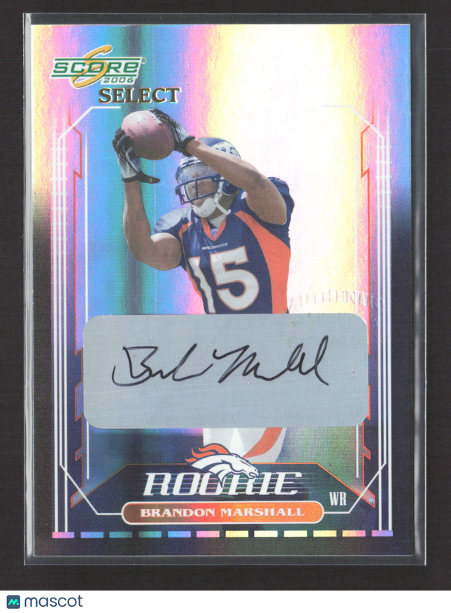 2006 Score Select Brandon Marshall #424 Black Auto /6