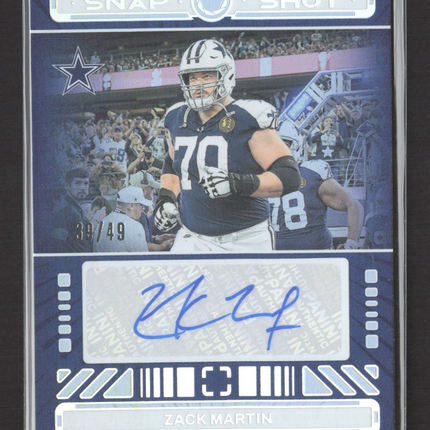 2024 Panini Photogenic Snap Shot Signatures Zack Martin #SSA-ZMA 39/49 Auto