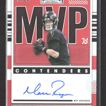2021 Panini Contenders Football Matt Ryan #MVPA-MRY MVP Auto /49