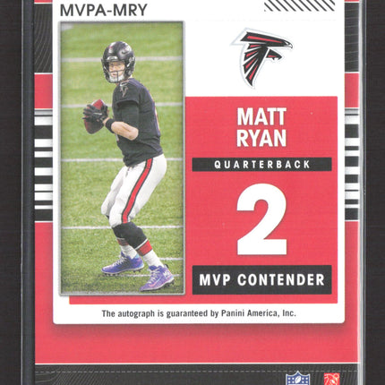 2021 Panini Contenders Football Matt Ryan #MVPA-MRY MVP Auto /49