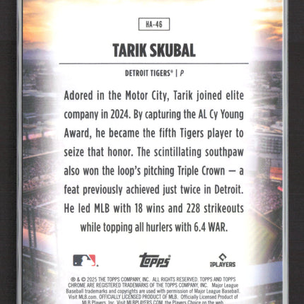 2025 Topps Chrome Home Field Advantage Tarik Skubal #HA-46