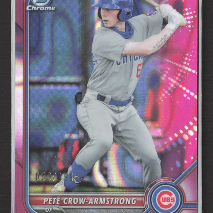2022 Bowman Chrome Pete Crow-Armstrong #BCP-102 Pink Lava Refractor /199