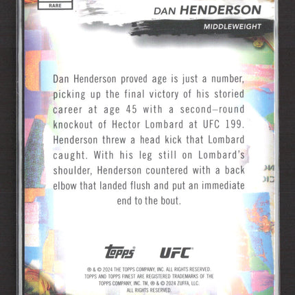 2024 Topps Finest UFC Dan Henderson #299 Oragne Refractor 04/50
