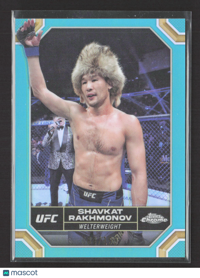 2024 Topps Chrome UFC Shavkat Rakhmonov #177 Aqua /199