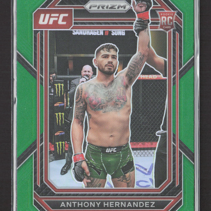 2023 Panini Prizm UFC Anthony Hernandez #181 Green RC