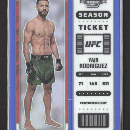 2023 Panini Chronicles Contenders Optic Yair Rodríguez #366 Blue 24/99