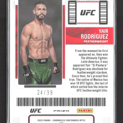 2023 Panini Chronicles Contenders Optic Yair Rodríguez #366 Blue 24/99