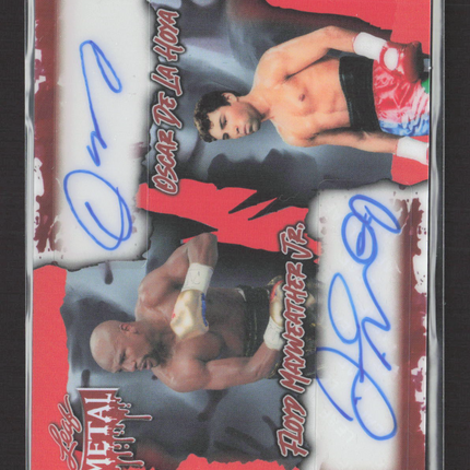 2025 Leaf Metal Floyd Mayweather Jr. Oscar De La Hoya #DA-10 Red Dual 2/5 Auto