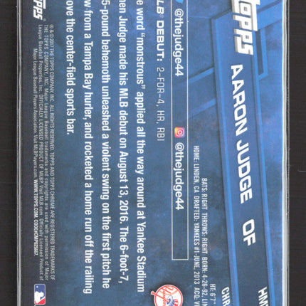 2017 Topps Chrome Update Aaron Judge #HMT50 RC