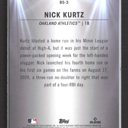 2024 Bowman Chrome Spotlight Nick Kurtz #BS-3