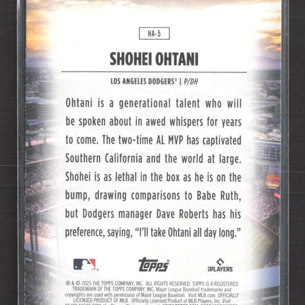 2025 Topps Home Field Advantage Shohei Ohtani #HA-5