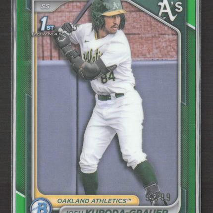 2024 Bowman Chrome Josh Kuroda-Grauer #BDC-54 Green /99