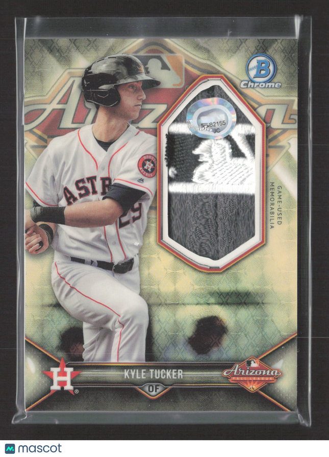 2018 Bowman Chrome Kyle Tucker #AFLR-KT Superfractor Game-Used Logoman Patch 1/1