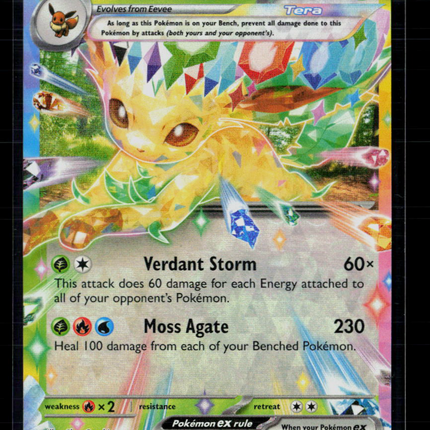 Pokemon 2025 Prismatic Evolutions Leafeon EX RR #6/131