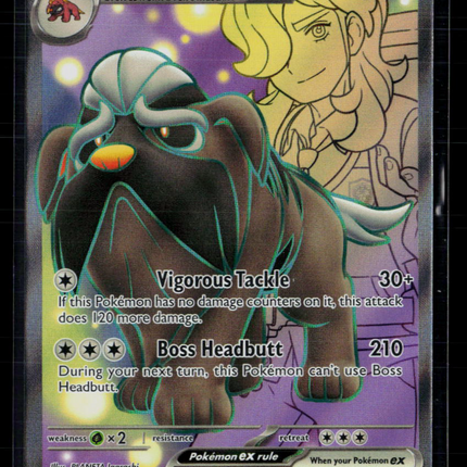 Pokemon 2024 Destined Rivals Arven's Mabosstiff EX SAR #218/182