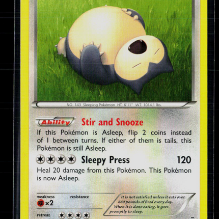 Pokemon 2016 Fates Collide Snorlax #58/83