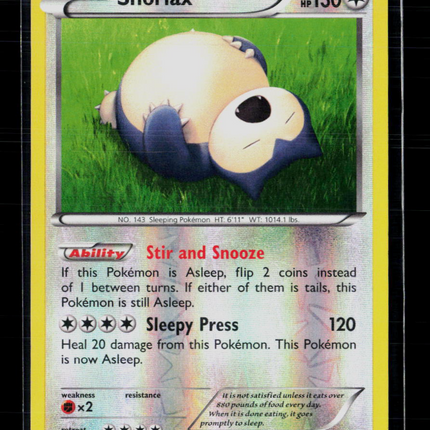 Pokemon 2014 XY Snorlax #80/106 Reverse Holo