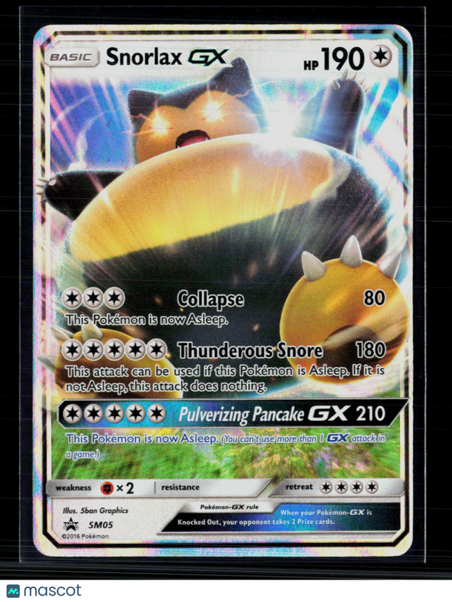 Pokemon 2017 Sun & Moon Snorlax GX #SM05