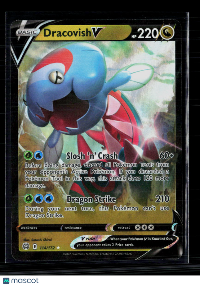 Pokemon 2022 Brilliant Stars Dracovish V #114/172