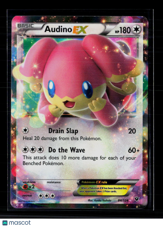 Pokemon 2016 Fates Collide Audino EX #84/124