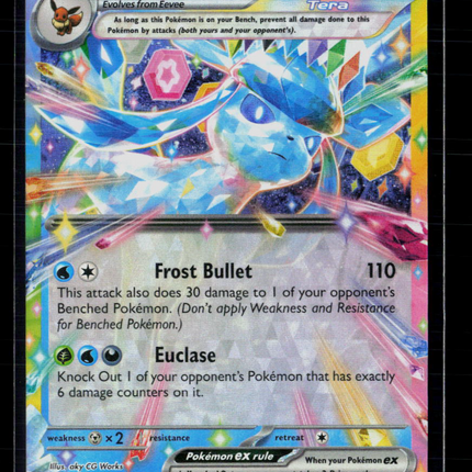 Pokemon 2025 Prismatic Evolutions Glaceon EX RR #26/131