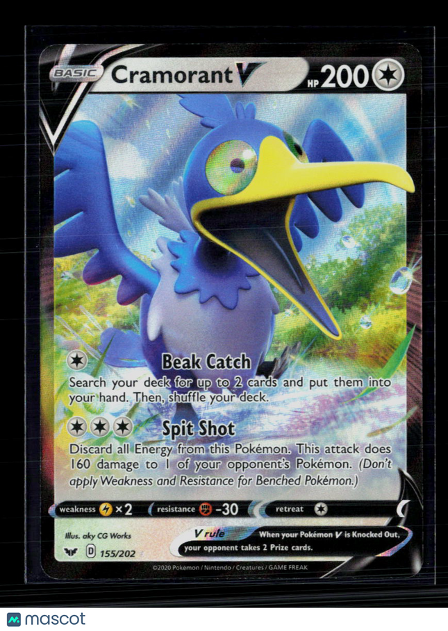 Pokemon 2020 Sword & Shield Cramorant V #155/202